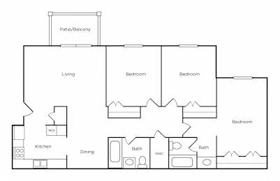  Floor Plan 3 Bedroom