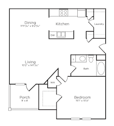  Floor Plan 1 Bedroom