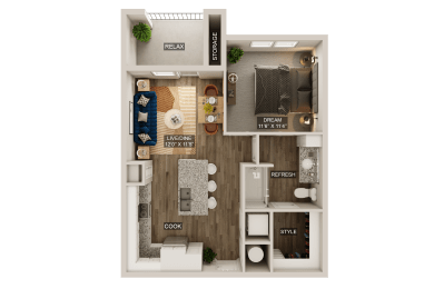 a1 floor plan layout at the upland apartments