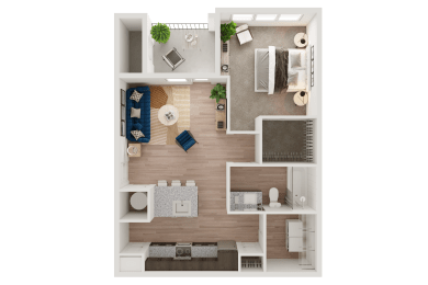 Aerial View of a Floor Plan Layout at Ironridge's Apartments in San Antonio, TX