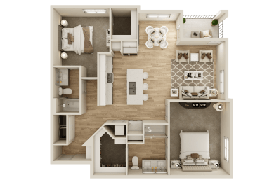 b2 example floor plan for the cannery at the packing district's apartments in orlando