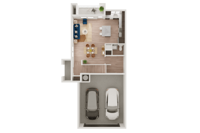 An Example Floor Plan Layout at Ironridge's Apartments in San Antonio, TX