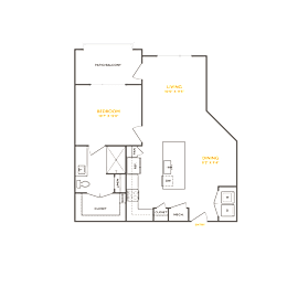 a plan of the floor plan of a green apartment