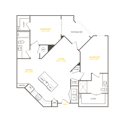 a plan of the floorplan of the unit