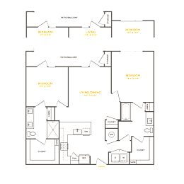 the floor plan for the apartment