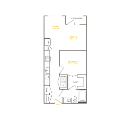 a floor plan of a bedroom apartment