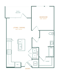 a floor plan of a 1 bedroom floor plan