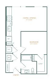 a floor plan of a small apartment with a bedroom and a living room