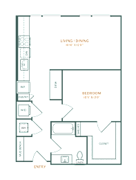 a floor plan of a small apartment with a bedroom and a living room