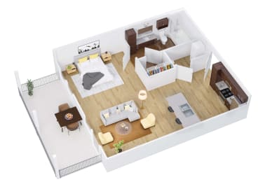 s1 example floor plan for the cannery at the packing district's apartments in orlando