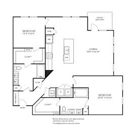 A black and white image of a floor plan for a home.