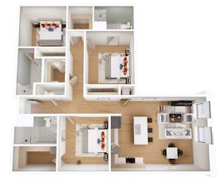 A series of images showing different rooms of a house.