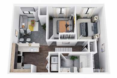  Floor Plan 2 Bedroom 1 Bathroom