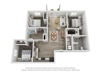  Floor Plan 3 Bedroom 2 Bathroom