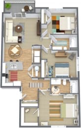 Floor Plan 3 Bedroom 2 Bathroom
