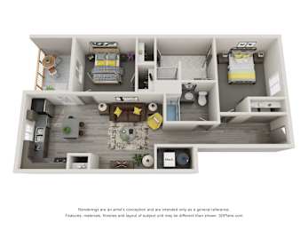  Floor Plan Flat 2 Bedroom 2 Bathroom