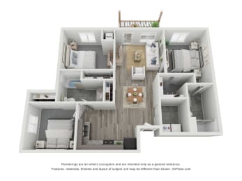  Floor Plan 3 Bedroom 2 Bathroom Accessible