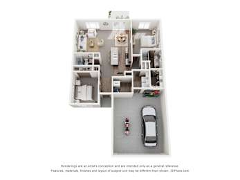  Floor Plan 2 Bedroom 2 Bathroom