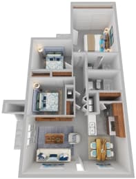  Floor Plan 3 Bed 2 Bath
