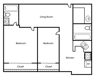  Floor Plan 2 Bedroom