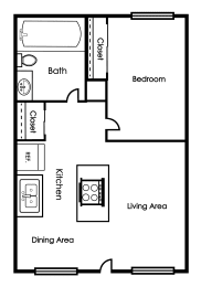 Floor Plan 1 Bedroom