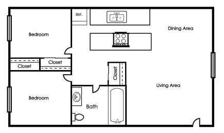  Floor Plan 2 Bedroom