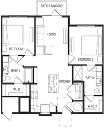 B_1021sqft at Residences at 3000 Bardin Road, Grand Prairie, TX