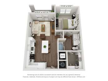 A1 floor plan at Kessler, Fort Worth, TX, Texas, 76137