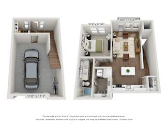 A4 Floor plan at Kessler, Fort Worth, Texas