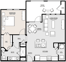 A5 Floor Plan at McCarty Commons, Texas