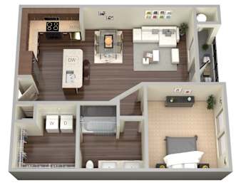 1 bed 1 bath K at Aviator West 7th Apartments , Fort Worth