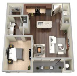 1 bed 1 bath O at Aviator West 7th Apartments , Fort Worth, TX