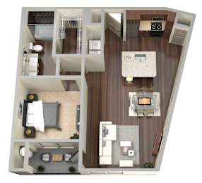 1 bed 1 bath Q at Aviator West 7th Apartments , Fort Worth, Texas