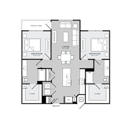 B2 Floorplan at Cobalt, Saginaw, 76131