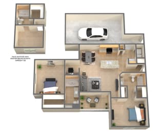 B2G Floor Plan at Ashley House, Katy, TX, 77450