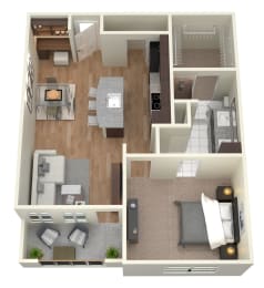 A3 Floor Plan at Heights West 11th, Texas, 77008