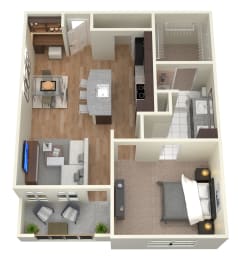 A4 Floor Plan at Heights West 11th, Houston