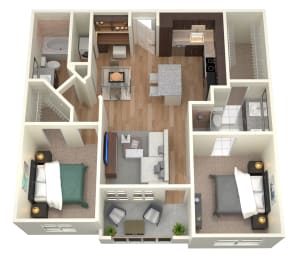 B1 Floor Plan  at Heights West 11th, Texas, 77008