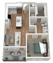 1 bedroom 1 bath B at Birdie on Woodland Greens, Texas