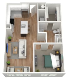 1 bedroom 1 bath C at Birdie on Woodland Greens, Texas 78726