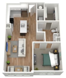 1 bedroom 1 bath D at Birdie on Woodland Greens, Austin, TX