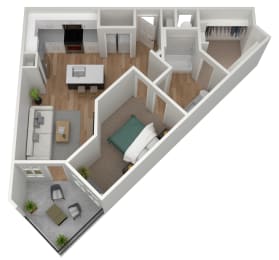 1 bedroom 1 bath E at Birdie on Woodland Greens, Austin, 78726