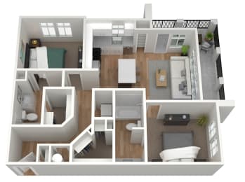 2 bedroom 2 bath A at Birdie on Woodland Greens, Austin, Texas