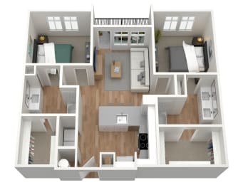 2 bedroom 2 bath E at Birdie on Woodland Greens, Austin, 78726