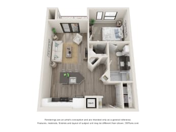 A2 Floor Plan at Durham Heights, Houston