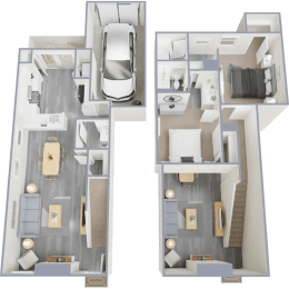 Oasis Floor Plan at Tranquility Grove, Houston, TX 77090