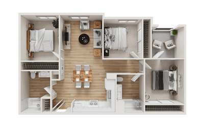 3 bed 2 bath at Terracina at Winding Creek Apartments, California