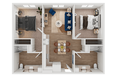 B1 Floor Plan at Mainline North Apartments - Santa Clara, CA, California