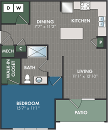 a floor plan of a 2 bedroom apartment with den and bathroom