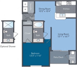 Congress II Floor Plan at Abberly Square Apartment Homes, Waldorf
